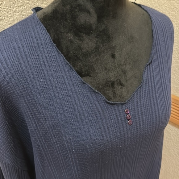 Navy Blue 2X The Complex long sleeve sweater - Picture 2 of 6